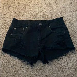 High waisted American eagle black shorts